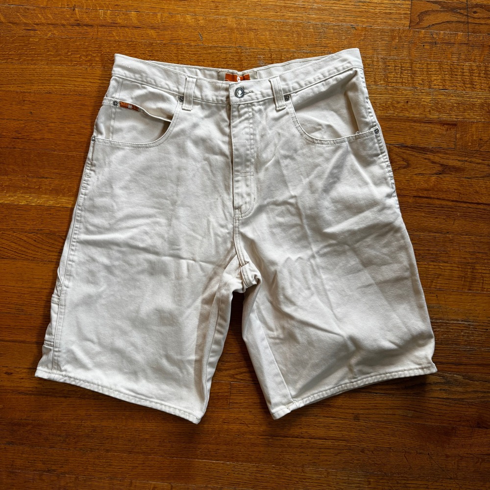 Southpole Y2K Men's Beige Cargo Shorts‎ Size 36 Utility Workwear Relaxed Fit